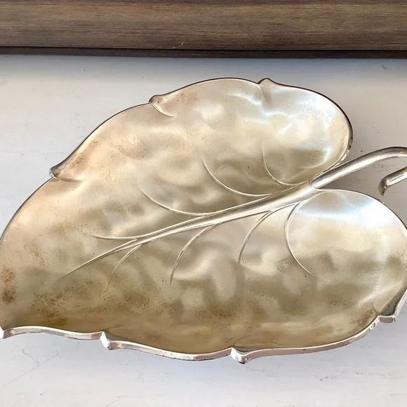 Caravelle by Hoka tarnish resistent silver plate Silver Leaf tray west Germany - Picture 4 of 11